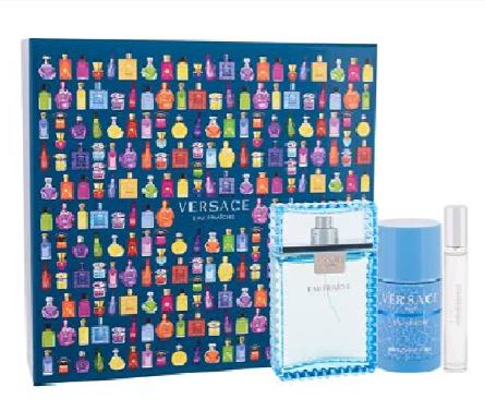 Estuche Versace Man Eau Fraiche Hombre 3PZS 100ml EDT + 10ml EDT + Desodorante